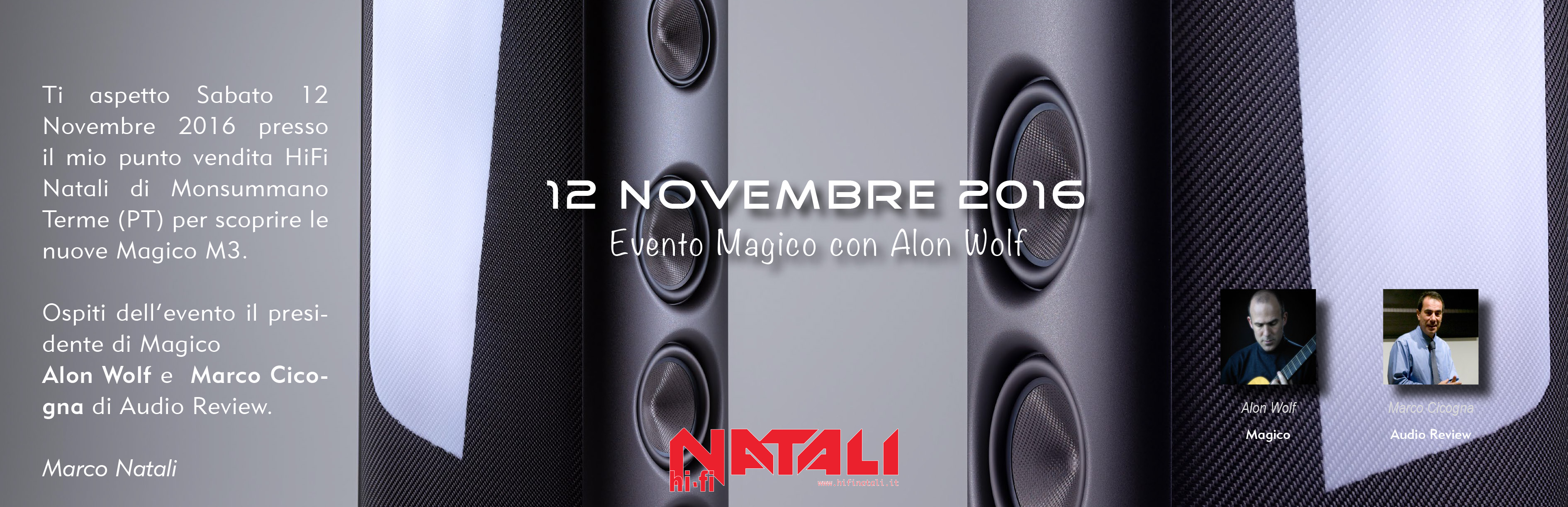 news AudioNatali - Evento Magico da HI-FI Natali - 12 Novembre.