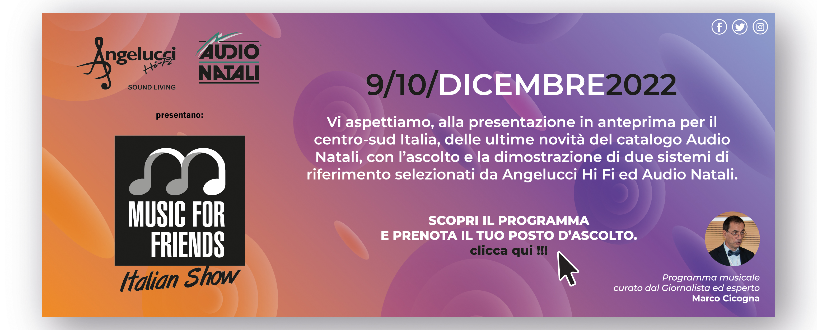 news AudioNatali - Angelucci HiFi & Audio Natali presentano Music For Friends - Italian Show
